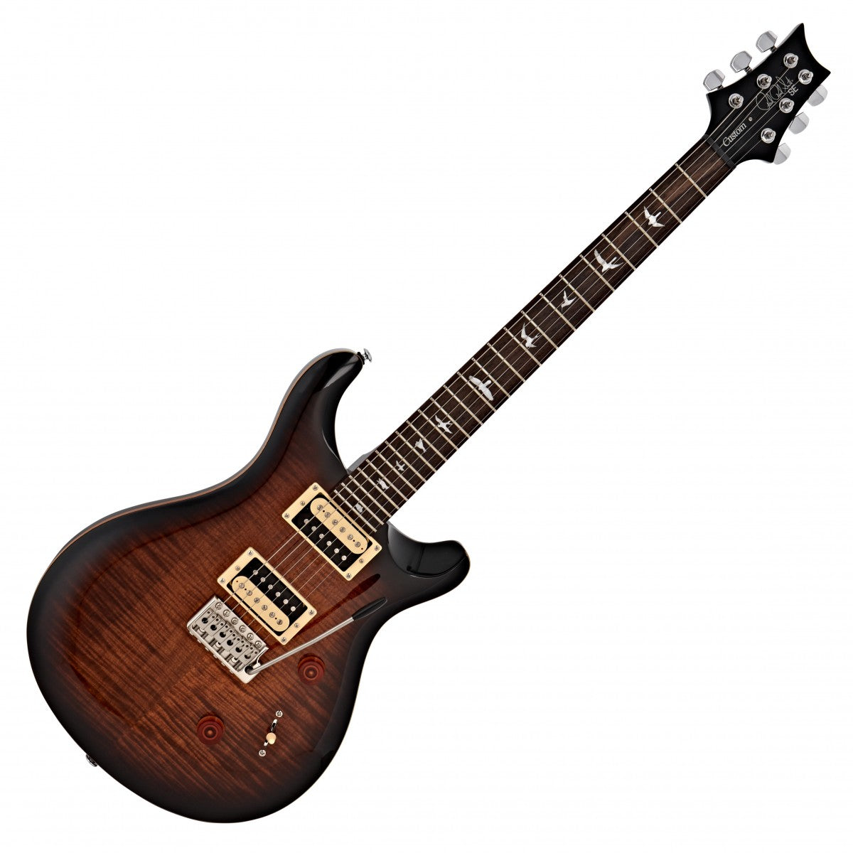 PRS SE Custom 24 Electric Guitar; Black & Gold Sunburst Quilt