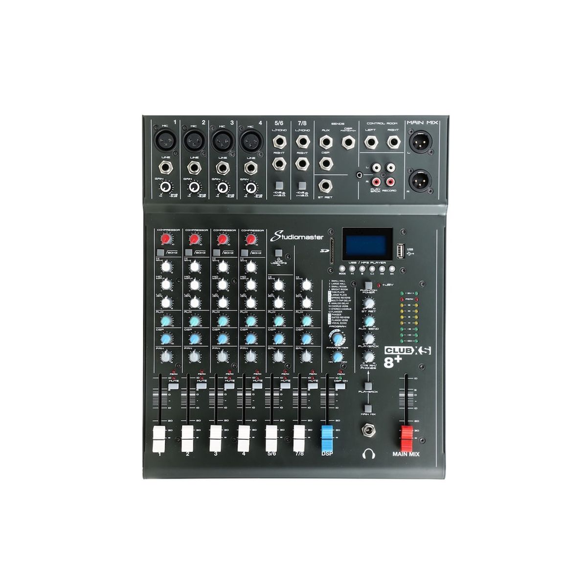 Studiomaster Club XS8+ 8 Channel Mixing Console with Bluetooth & DSP