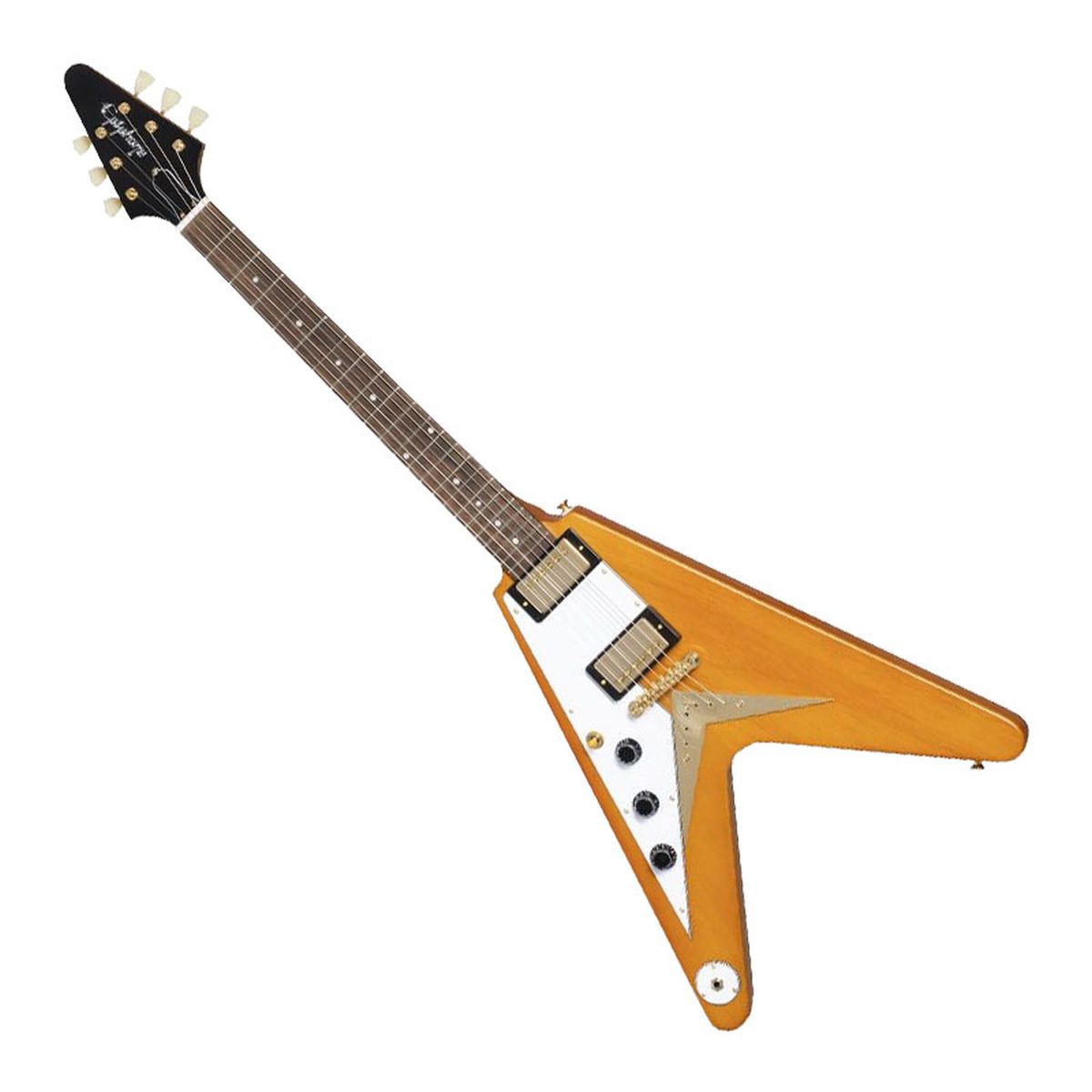 Epiphone 1958 Korina Flying V (White Pickguard; Incl. Hard Case); Aged Natural (Left Handed)