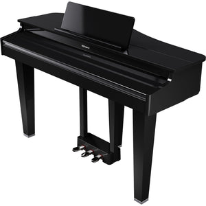 Roland GP3 Digital Compact Grand Piano Branded Package; Polished Ebony