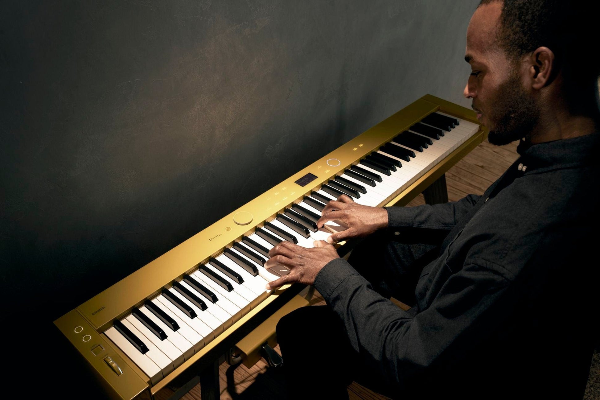 Casio Privia PX-S7000 Digital Piano with Wooden Keys; Harmonius Mustard