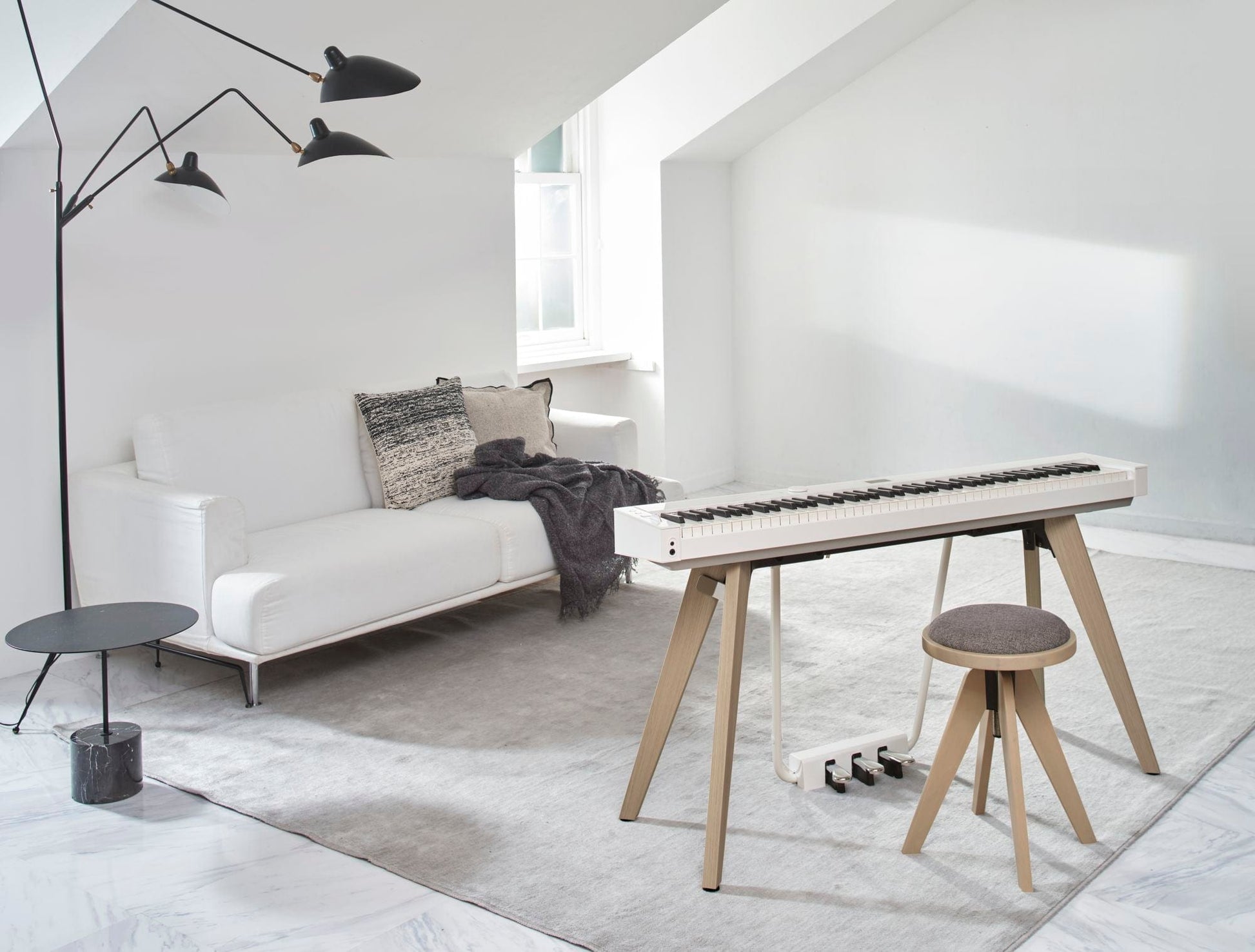 Casio Privia PX-S7000 Digital Piano with Wooden Keys; White