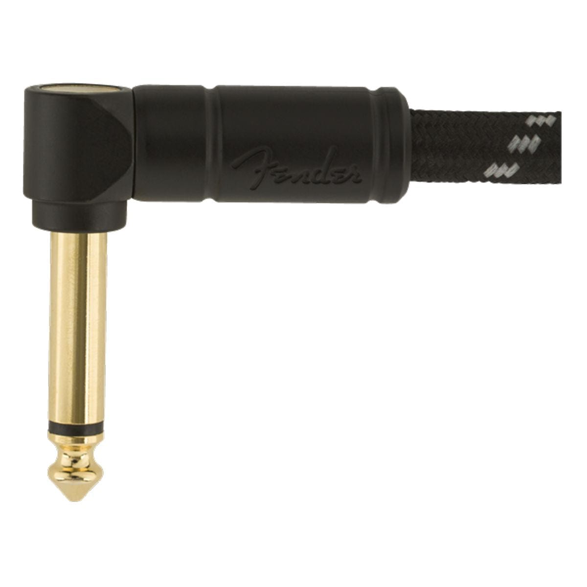 Fender Deluxe Series 10Ft Guitar Angle Straight Cable Black Tweed