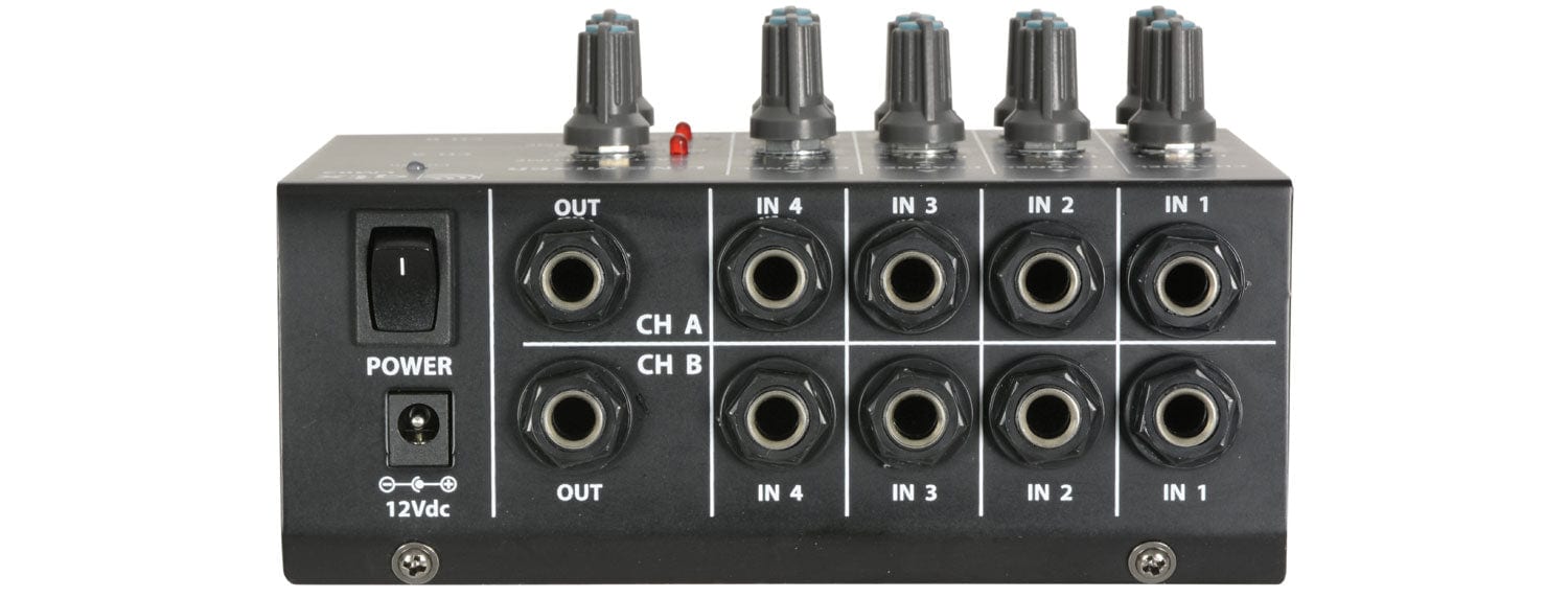 QTX LM82 4 Stereo Channel Line Level & Instrument Mixer