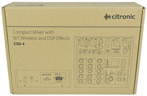 Citronic CSD-4 Compact Mixer with Bluetooth + DSP Effects