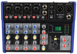 Citronic CSD-6 Compact Mixer with Bluetooth + DSP Effects