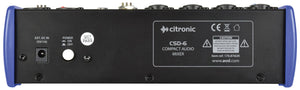 Citronic CSD-6 Compact Mixer with Bluetooth + DSP Effects