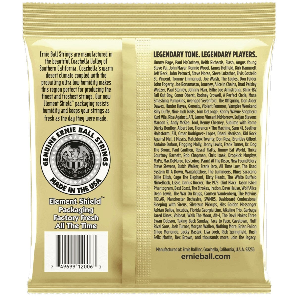 Ernie Ball 2006 Earthwood Extra light set
