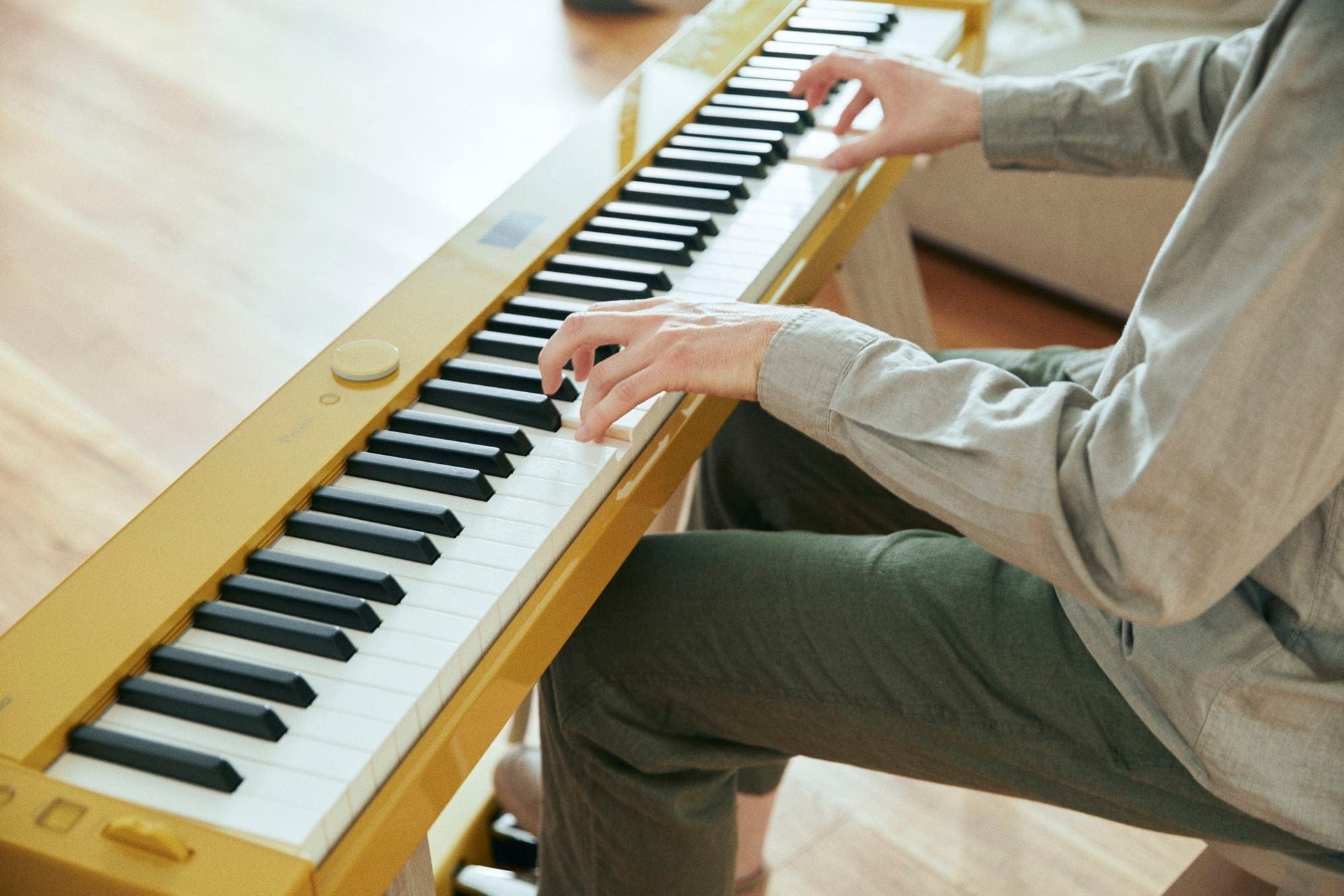 Casio Privia PX-S7000 Digital Piano with Wooden Keys; Harmonius Mustard