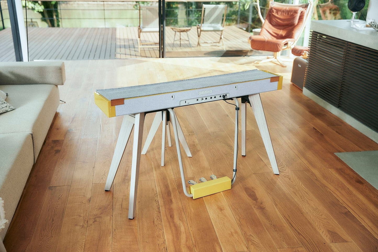 Casio Privia PX-S7000 Digital Piano with Wooden Keys; Harmonius Mustard