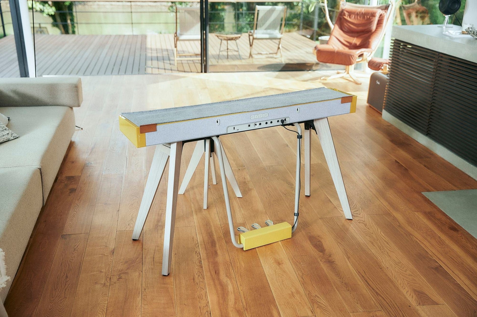 Casio Privia PX-S7000 Digital Piano with Wooden Keys; Harmonius Mustard