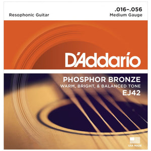 Daddario EJ42 Phos bronze Resophonic Acoustic Strings