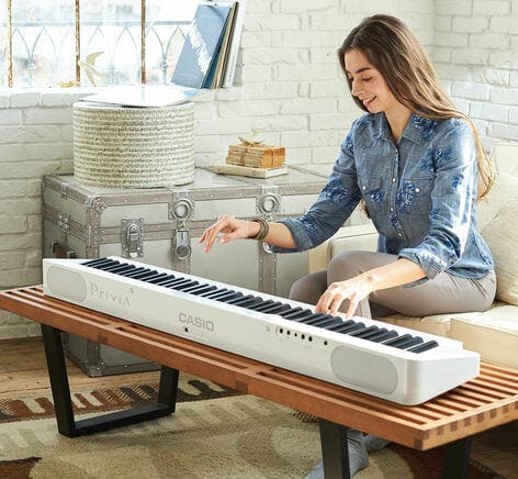 Casio PX-S1100 Digital Piano; White Upgraded Package