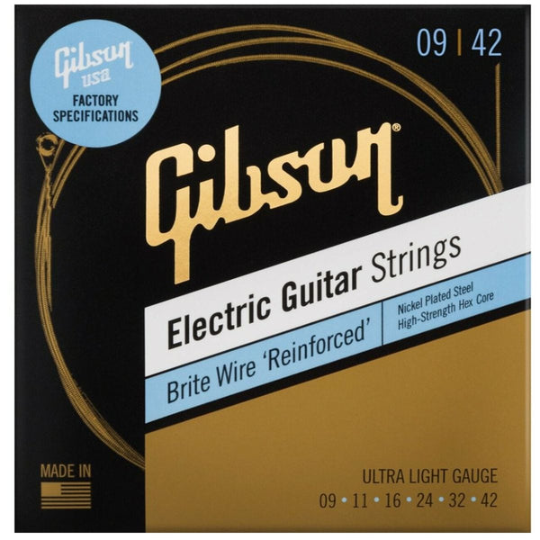Gibson Brite Wire Reinforced Ultra Light 9 Gauge Electric Guitar Strings