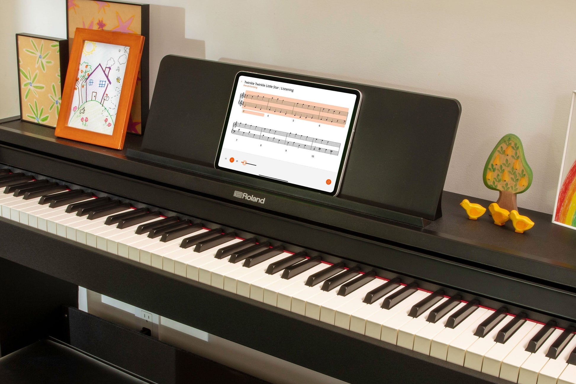 Roland RP107 Digital Piano; Black