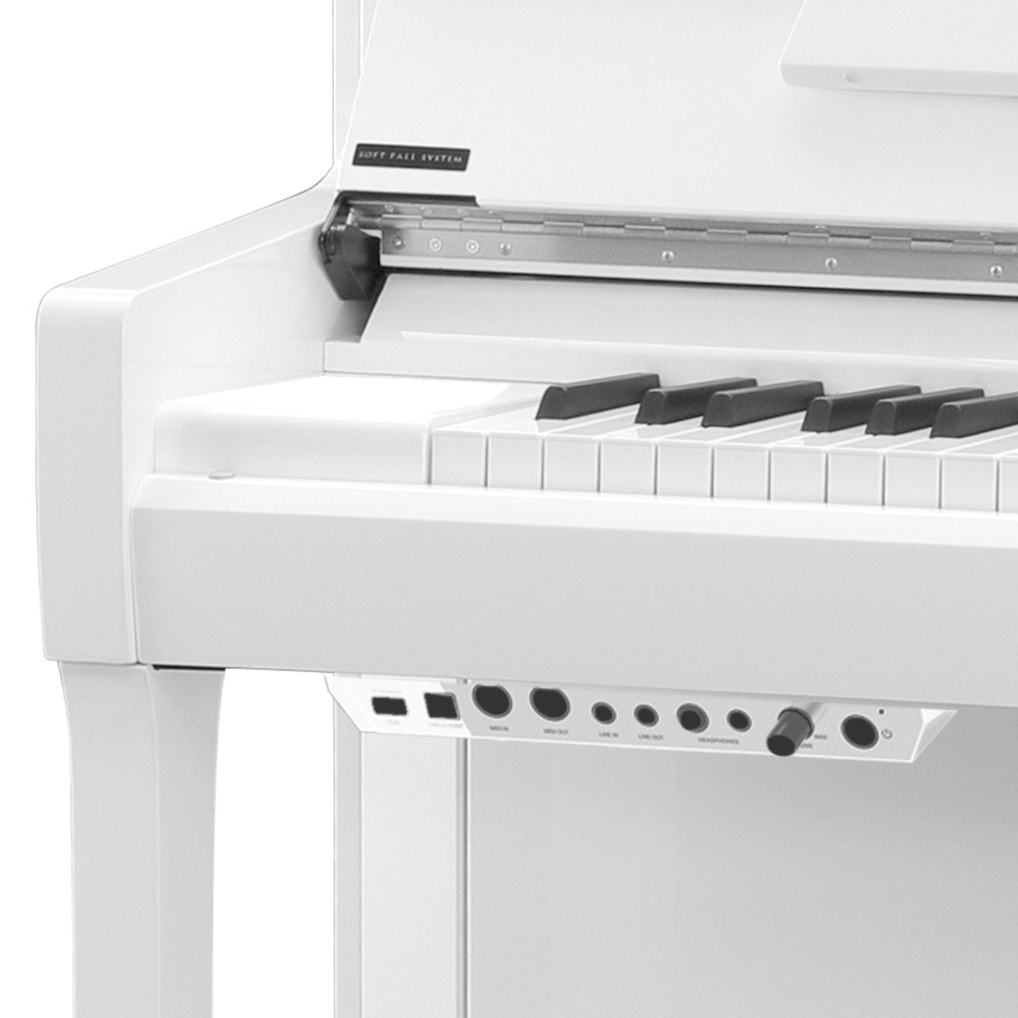 Kawai K300 ATX4 Anytime Silent Upright Piano; Polished White & Silver
