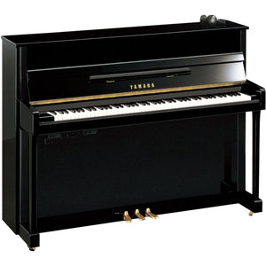 Yamaha B2 SC3 Silent Upright Piano; Polished Ebony