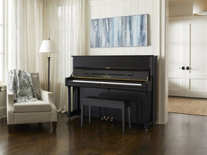 Yamaha B2 Upright Piano; Polished Ebony