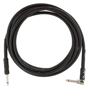 Fender Professional Series 18.6Ft Angle Straight Black Guitar Cable