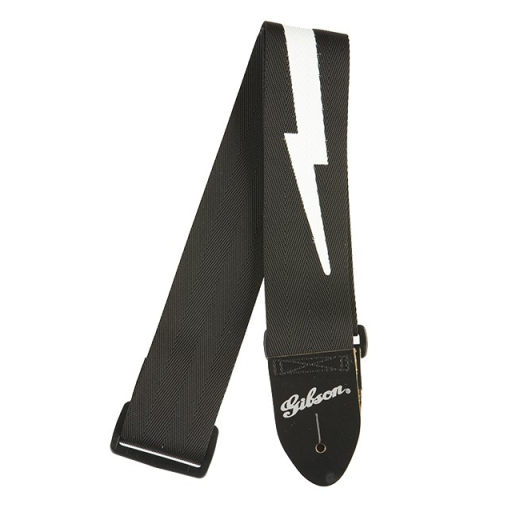 Gibson Lightning Bolt 2 Inch Guitar Strap Black