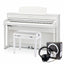 Kawai CA701 with Piano Stool & Kawai SH9 Headphones; White
