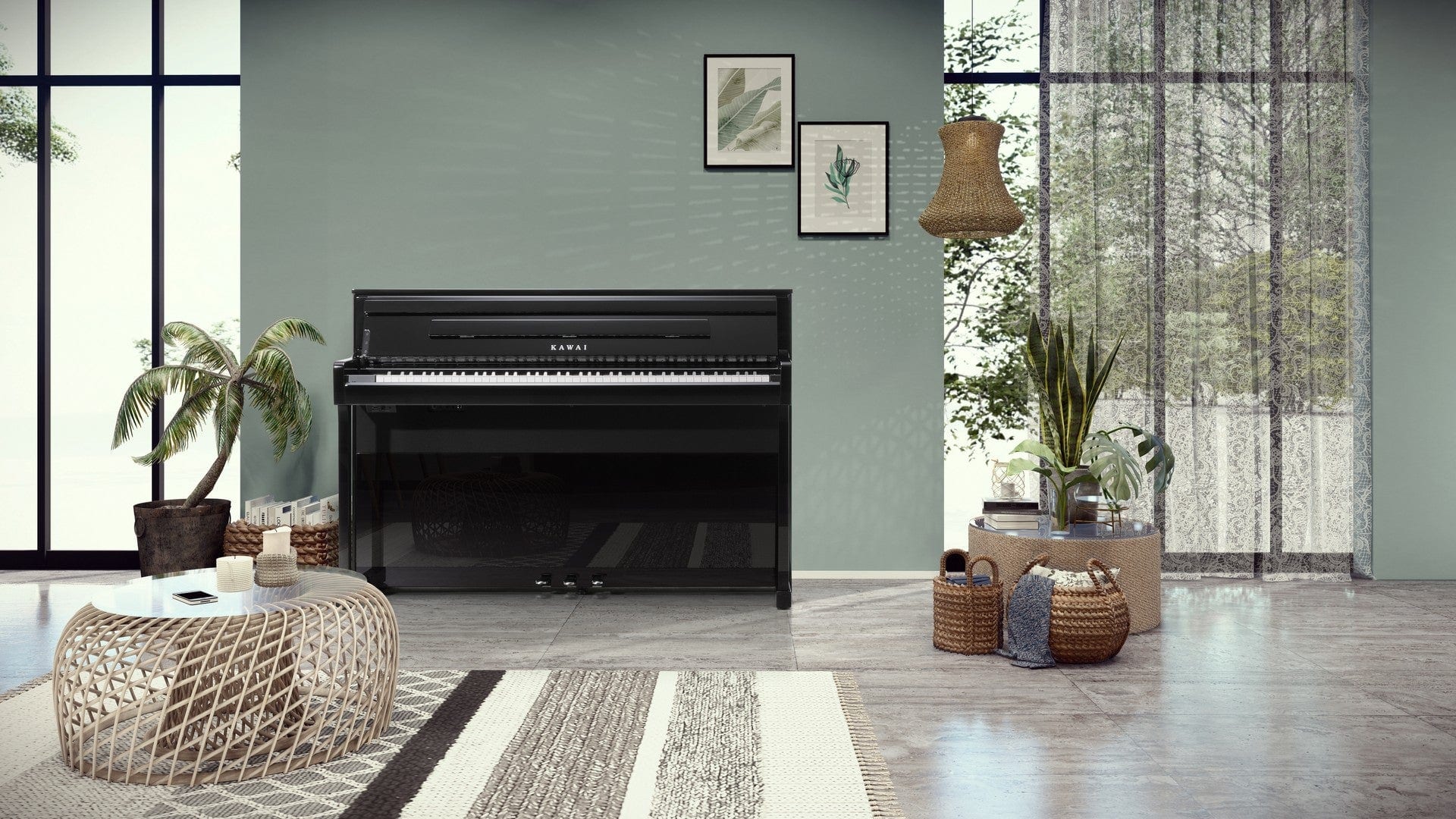 Kawai CA901 Digital Piano Value Package; Satin Black