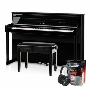 Kawai CA901 Digital Piano Value Package; Polished Ebony