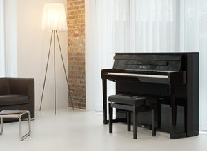 Kawai CA901 with Piano Stool & Kawai SH9 Headphones; Polished Ebony