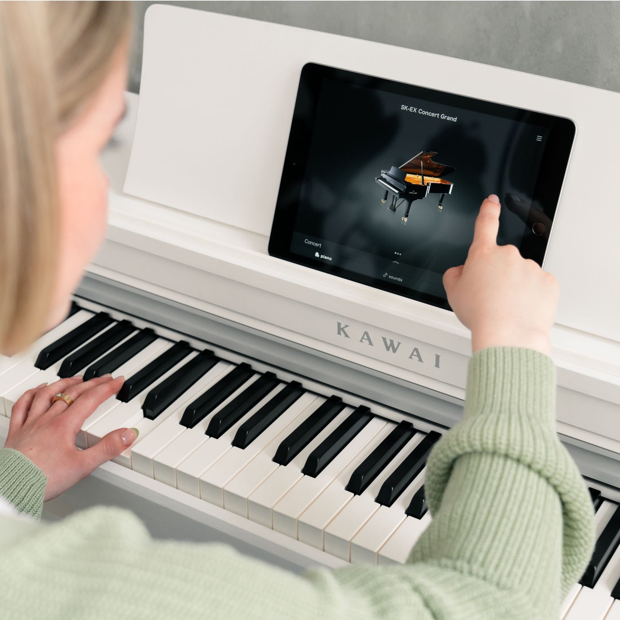 Kawai CN201 Digital Piano; Satin White | Bonners Music