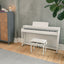 Kawai CN201 Digital Piano; White with Piano Stool & Kawai SH9 Headphones