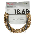 Fender Professional Series Instrument Cable Straight/Straight 18.6' Desert Camo
