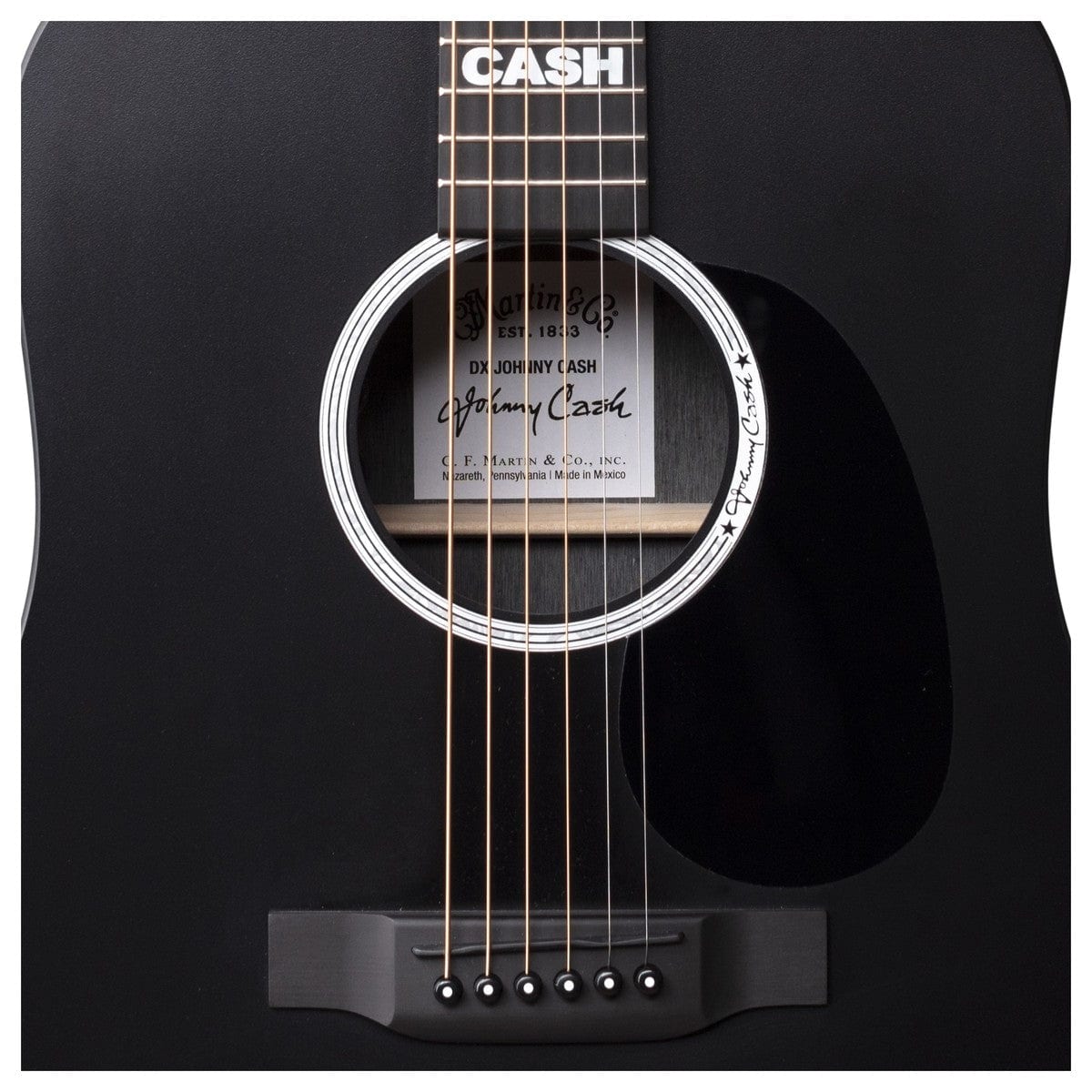 Martin DX Johnny Cash Black Acoustic Guitar | Bonners Music