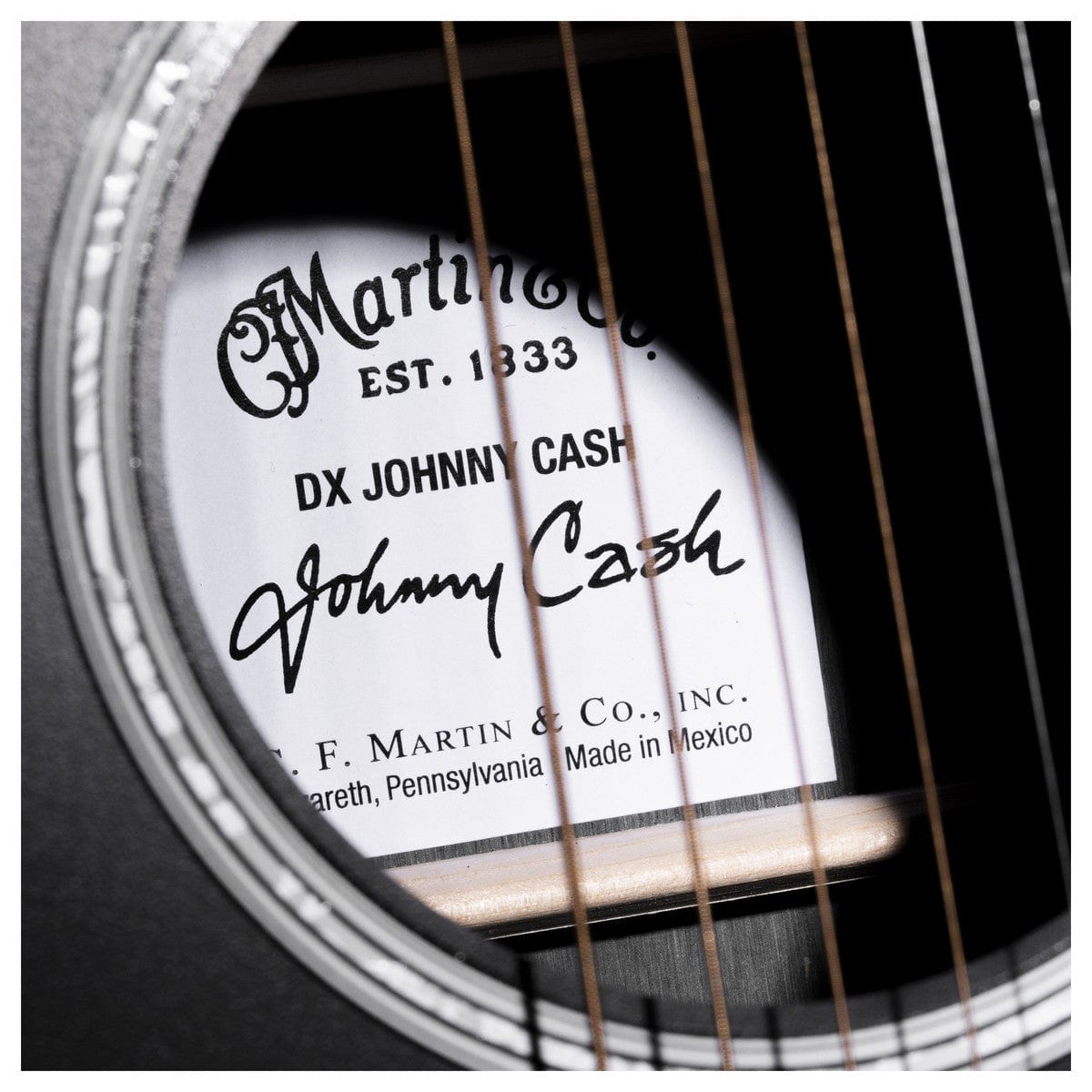 Martin DX Johnny Cash Black Acoustic Guitar