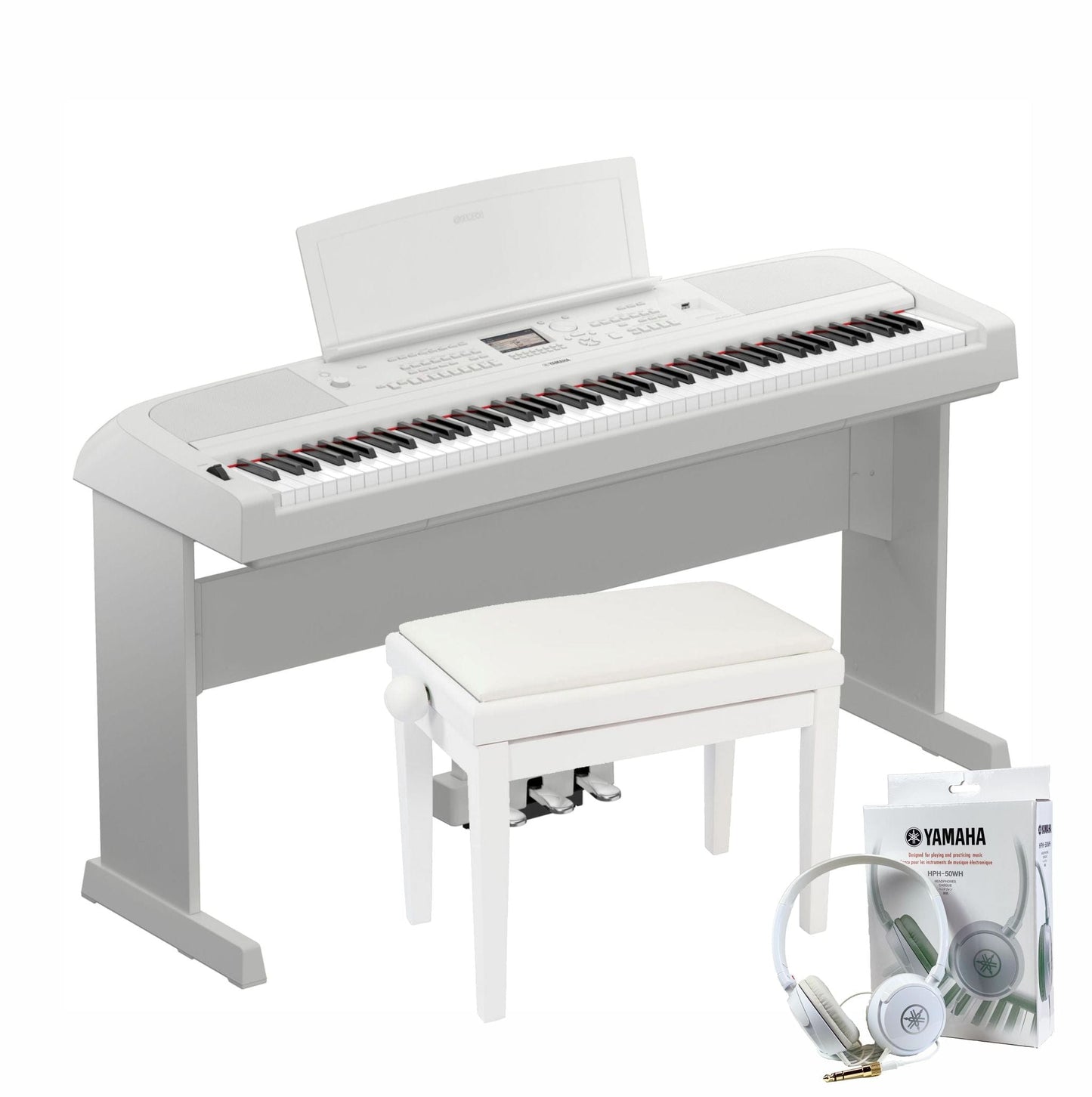 Yamaha DGX670 White Piano Elite Package