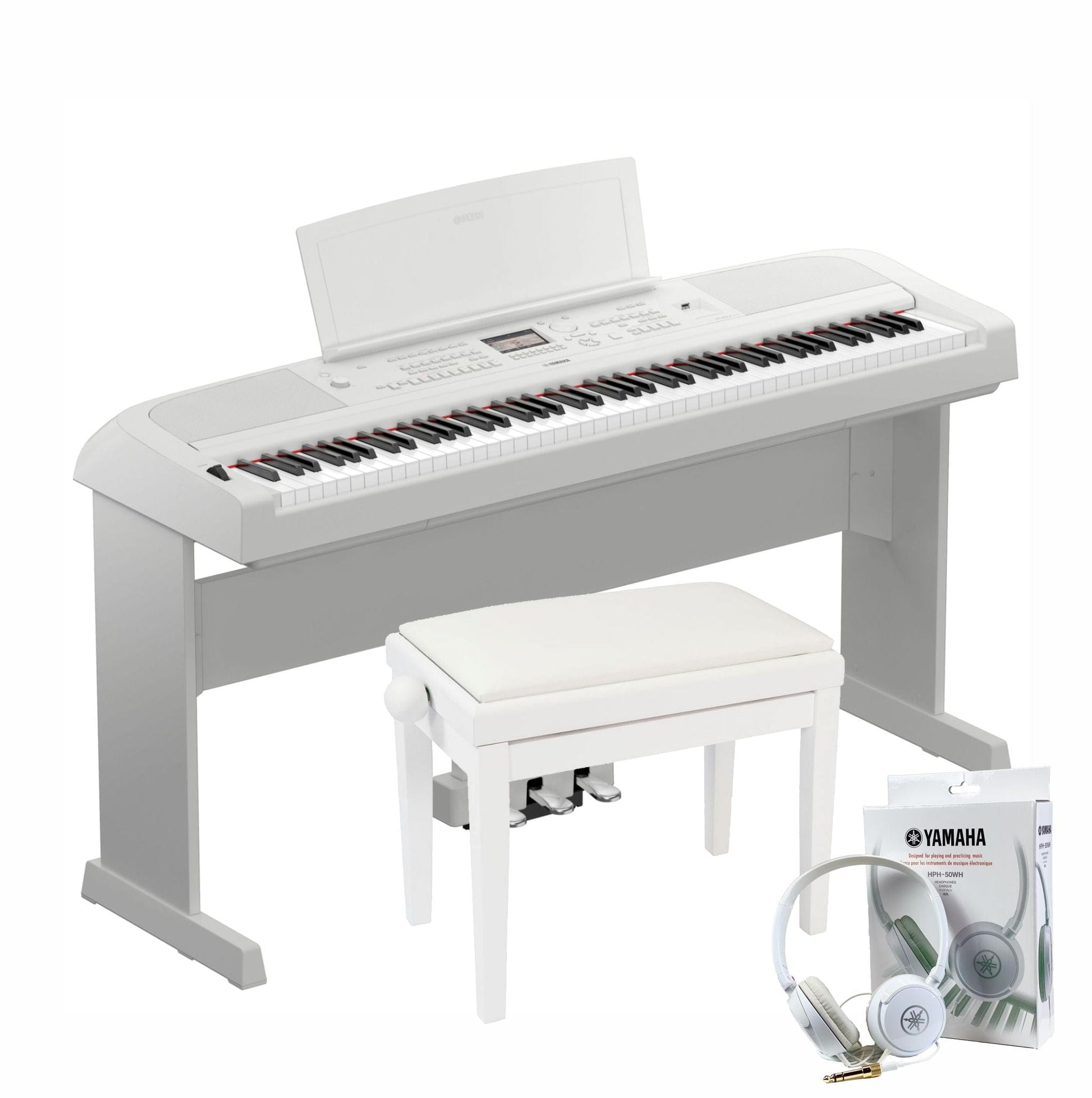 Yamaha DGX670 White Piano Elite Package