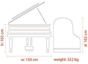Feurich 162 Dynamic I Grand Piano; Polished White With Chrome Fittings