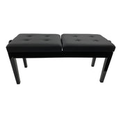 Nocturne Duet Adjustable Piano Stool With Button Top; Polished Black