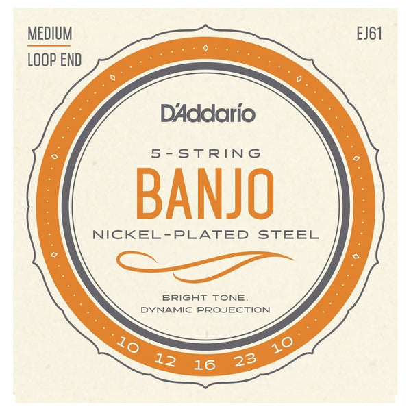 Daddario EJ61 5 string Banjo Set Medium