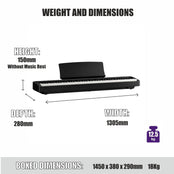 Kawai ES120 Digital Piano; White Home Package
