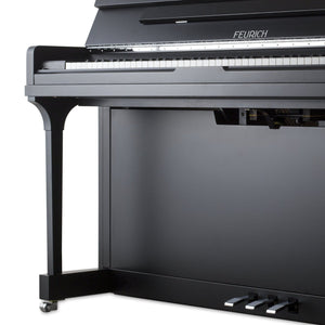 Feurich 123 Vienna Premium Upright Piano; Satin Black