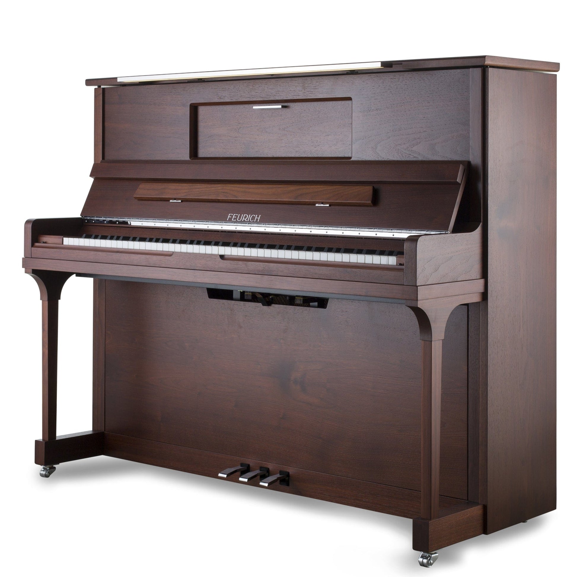 Feurich 123 Vienna Premium Upright Piano; Satin Walnut
