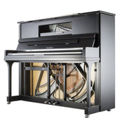 Feurich 123 Vienna Premium Upright Piano; Satin Black