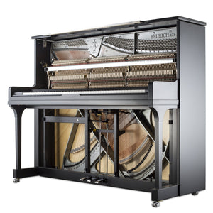 Feurich 123 Vienna Premium Upright Piano; Satin Black
