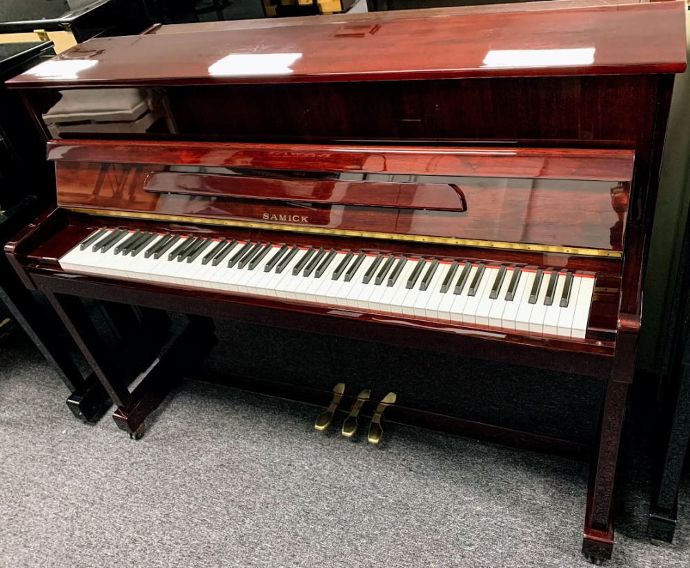 Second Hand Samick JS-112 Upright Piano; JHG00632