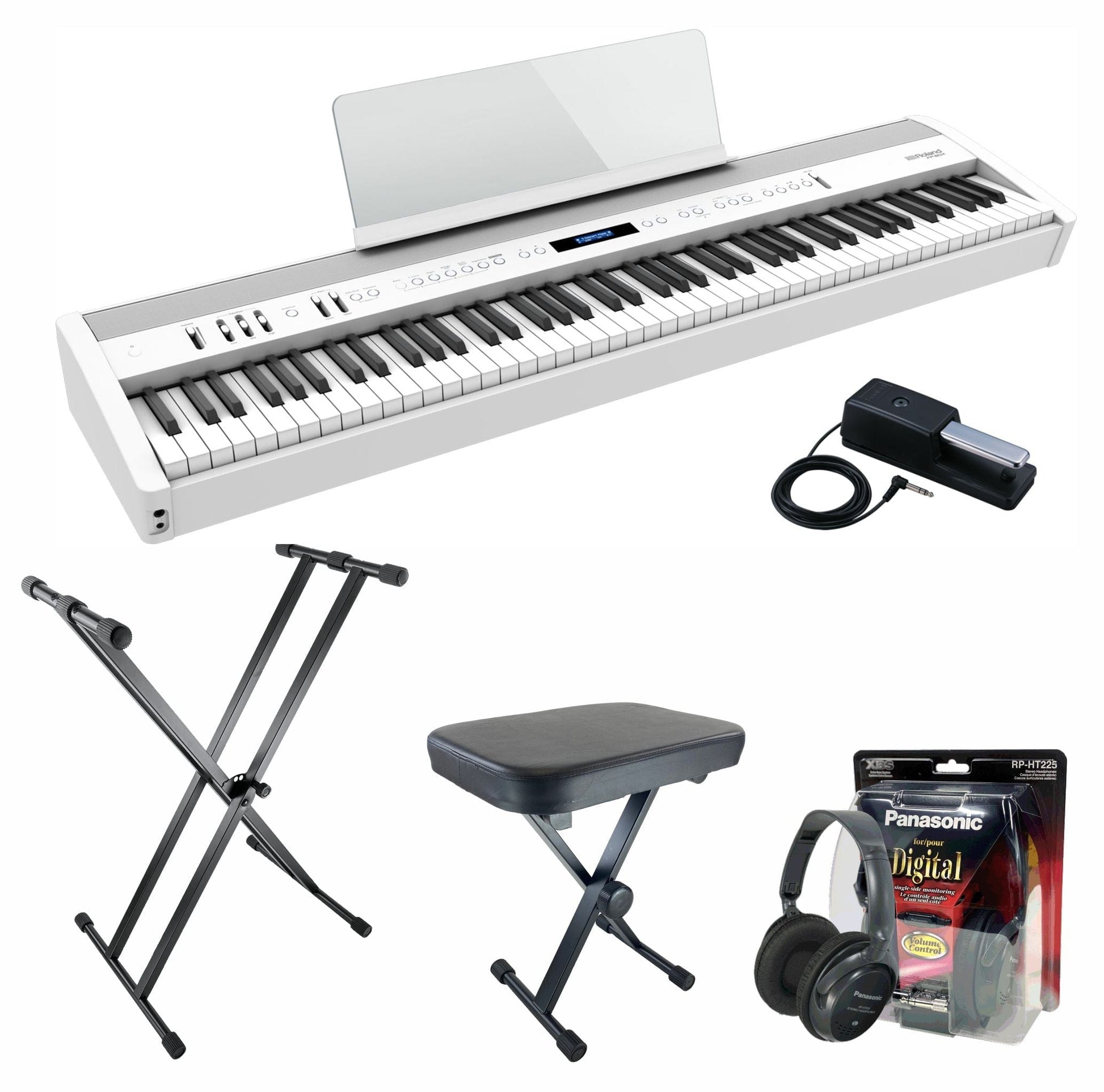 Roland FP60X Digital Piano; White Value Package