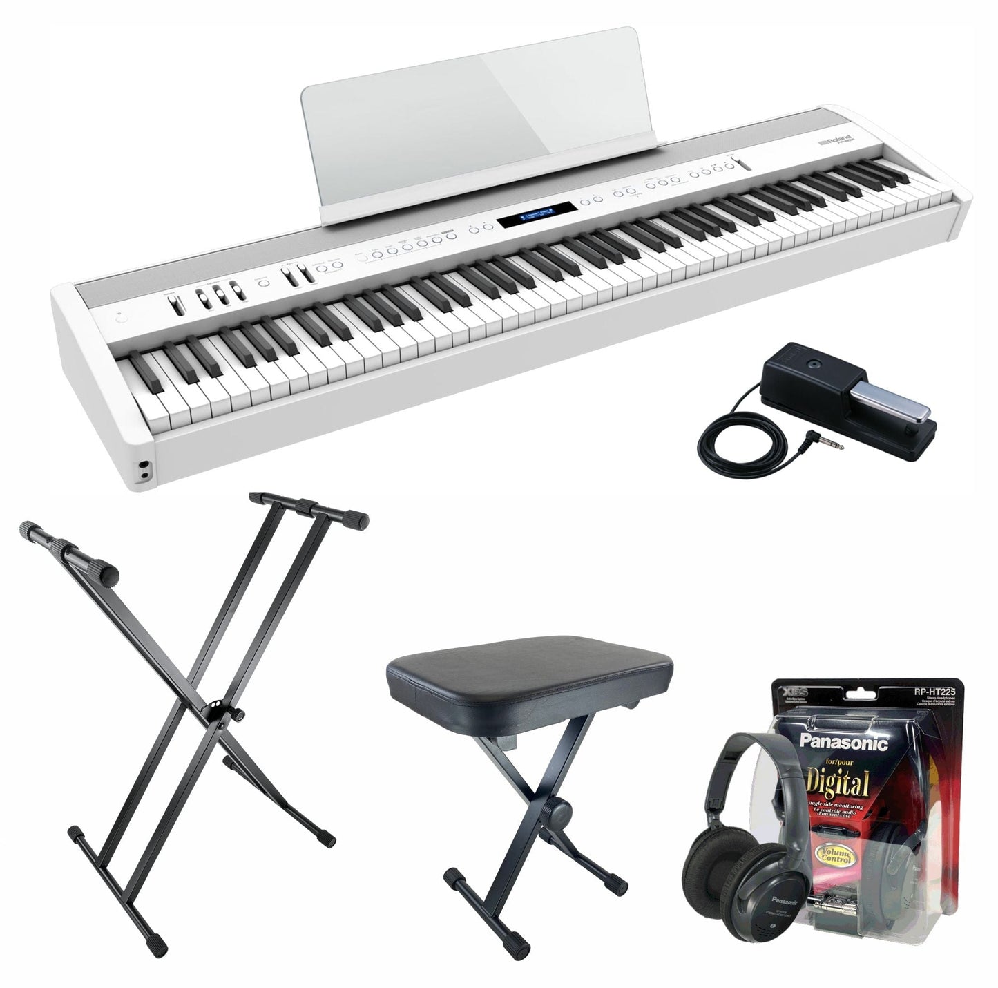 Roland FP60X Digital Piano; White Value Package