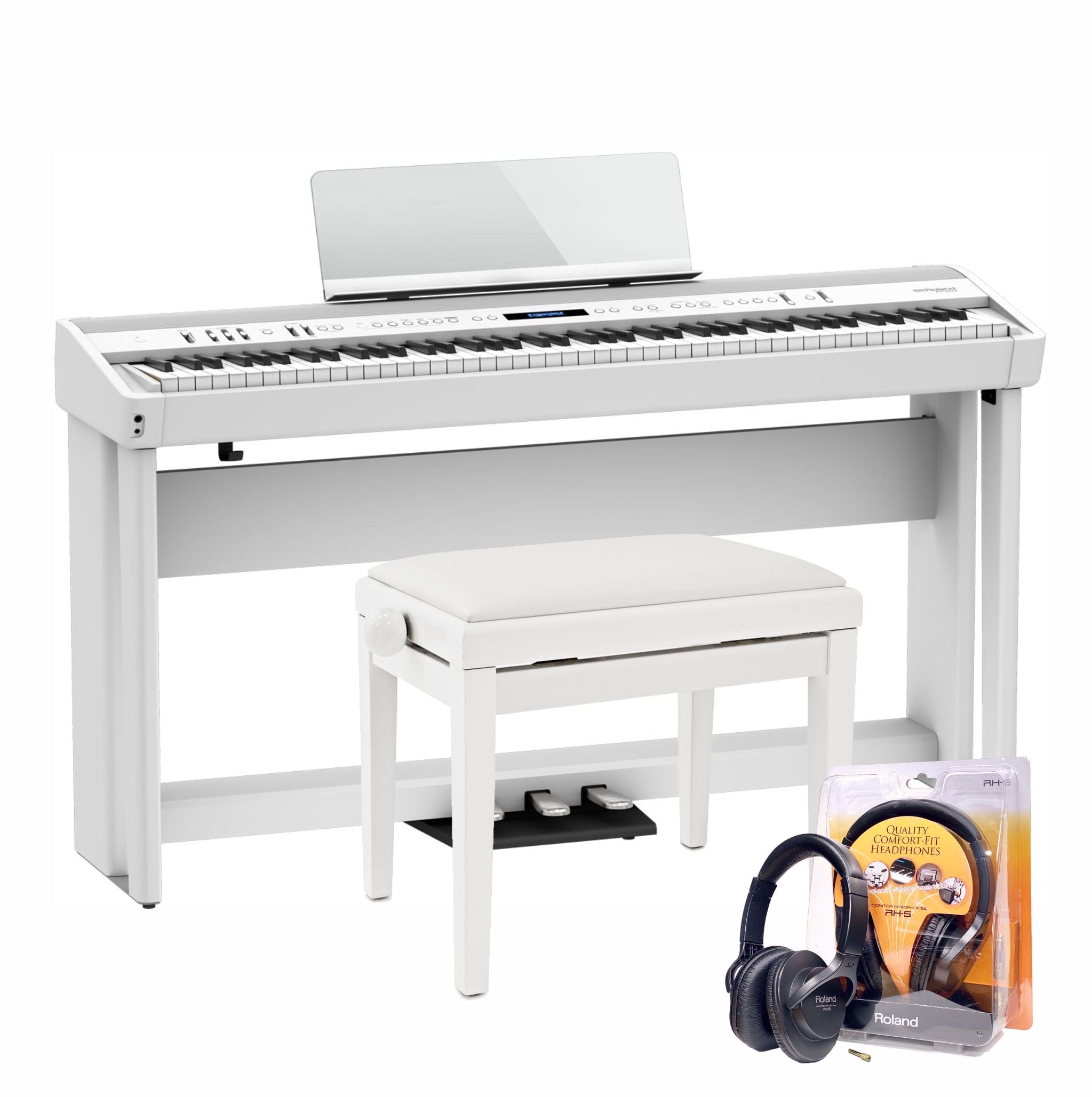 Roland FP90X White Piano Elite Package | Bonners Music