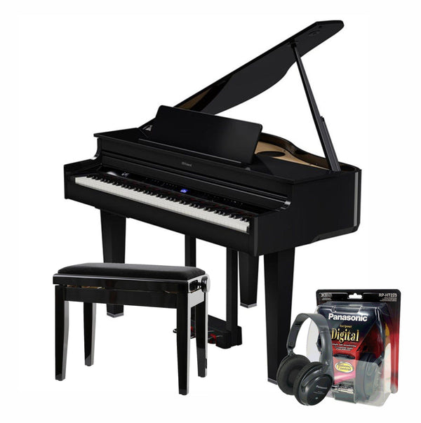 Roland GP6 Digital Grand Piano; Polished Ebony Value Package