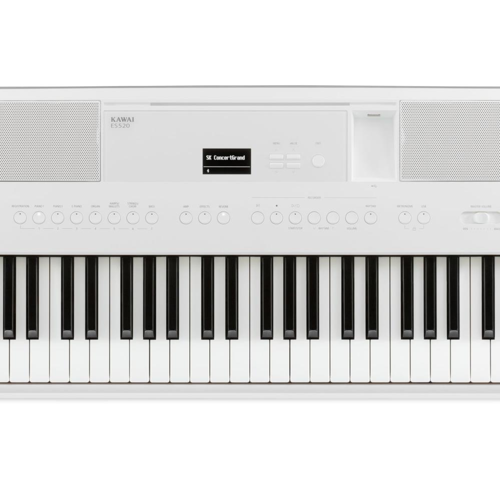 Kawai ES520 Digital Piano; White With FREE Wooden Stand