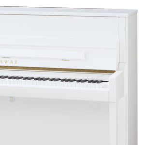 Kawai K200 Upright Piano; Snow White Polished